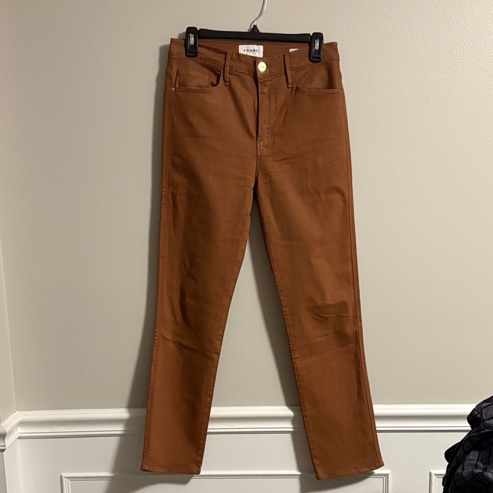 Frame Le Sylvie Slender Straight Jeans Brown/Tan